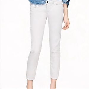J. Crew white matchstick crop jeans
